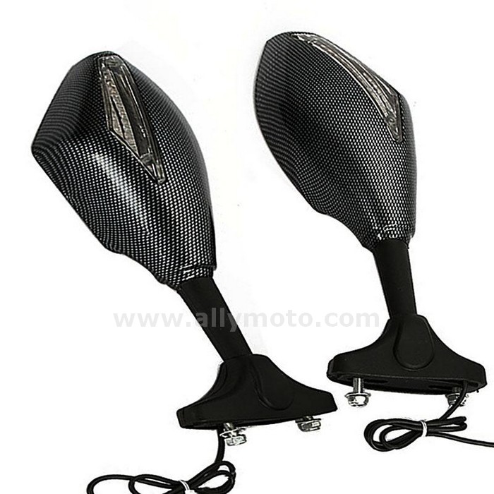 88 Universal Motorcycle Led Turn Signal Rearview Mirrors Atv Scooter Side Mirror Yamaha Suzuki Honda Ducati Kawasaki@3